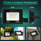 Cecaylie LED Fluter Außenstrahler 10–100W, IP66, 3000K/6000K, LED Flutlicht