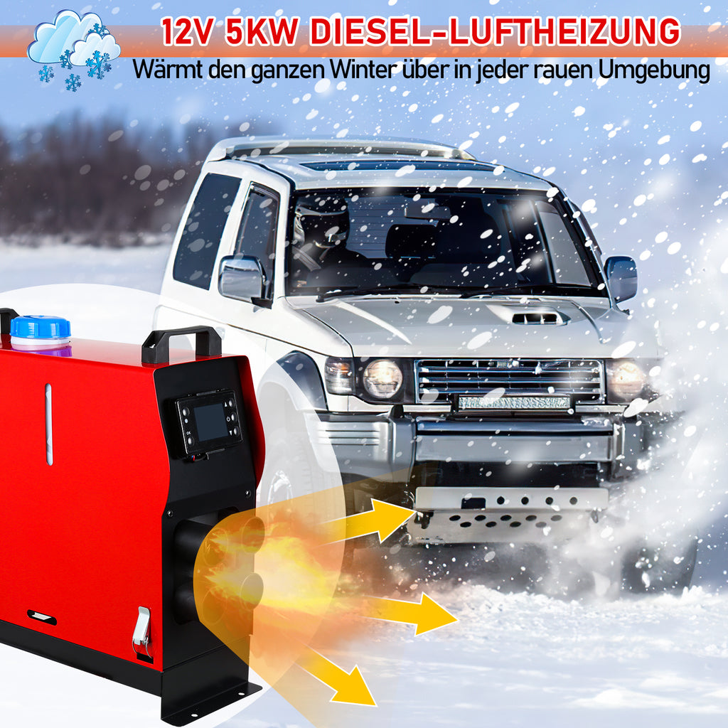 Diesel-Standheizung 8 kW 12–24 V mit Bluetooth, LCD & Fernbedienung