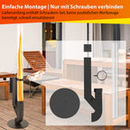 Pellet-Feuersäule mit Glasrohr 131,5 cm – Pelletfackel für Garten & Terrasse
