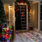 Cecaylie LED Weihnachtsmann Leiter 3 m mit 338 LEDs, 8 Lichtmodi, Timer & Fernbedienung