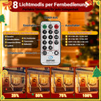 LED Eisregen Lichterkette – Weihnachtsbeleuchtung 5/10m mit 360/720 LEDs Warmweiß oder Kaltweiß für Innen und Außen