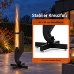 Pellet-Feuersäule mit Glasrohr 138 cm – Pelletfackel für Garten & Terrasse