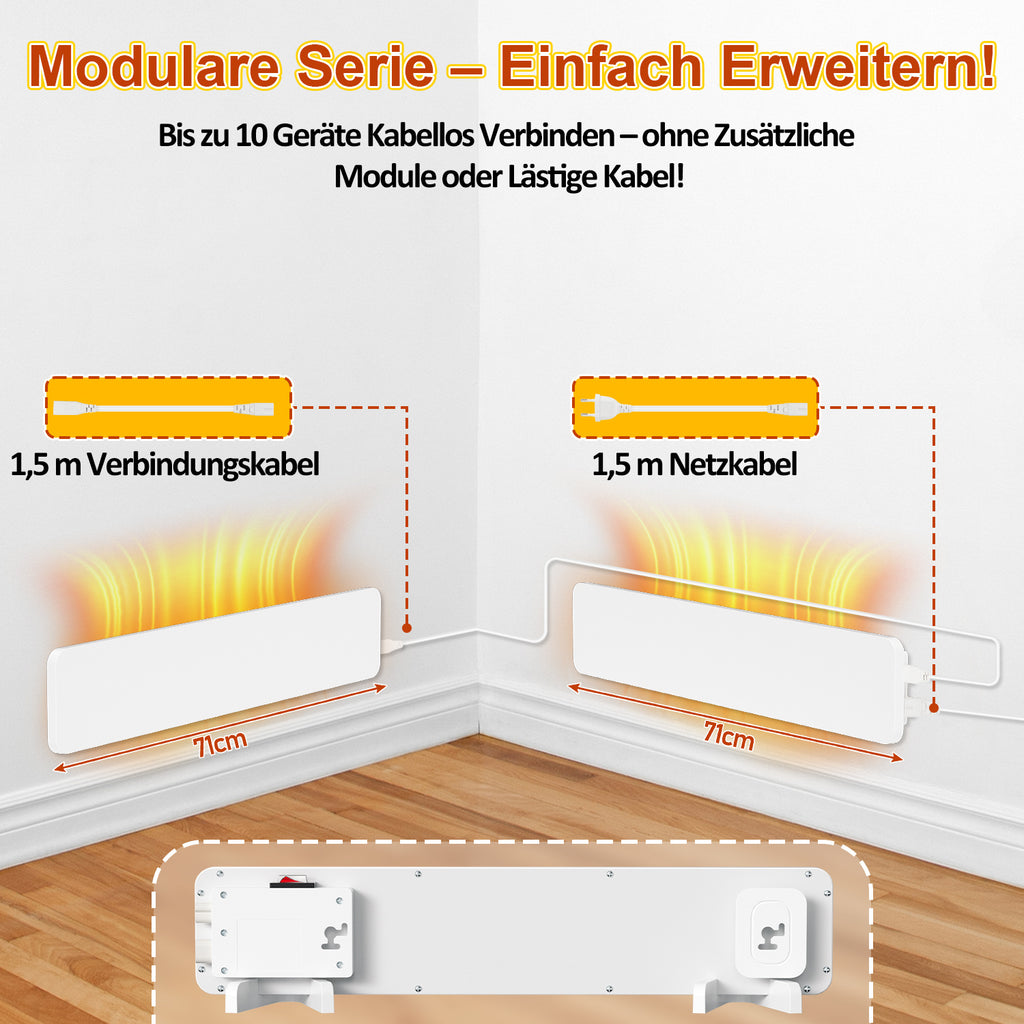 Infrarot-Schimmelentferner & Wandtrockner 50 W, 52 × 9 × 1,7 cm