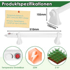 Gewächshausheizung 55W–240W mit Temperaturregelung & Timer