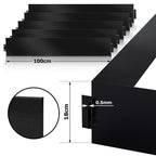Rasenkante aus verzinktem Metall 15/18 cm hoch – 5–50 m, Silber oder Schwarz