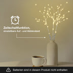 LED Lichterzweige 3er-Set, 50 cm mit 70 LEDs & Timer