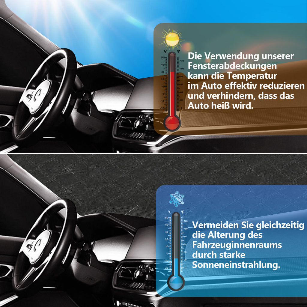Auto Frontscheibenabdeckung für Sommer & Winter, 140 × 112,5 cm