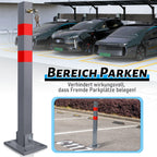 Klappbarer Absperrpfosten 65 cm mit Schloss – Parkplatzsperre aus Stahl