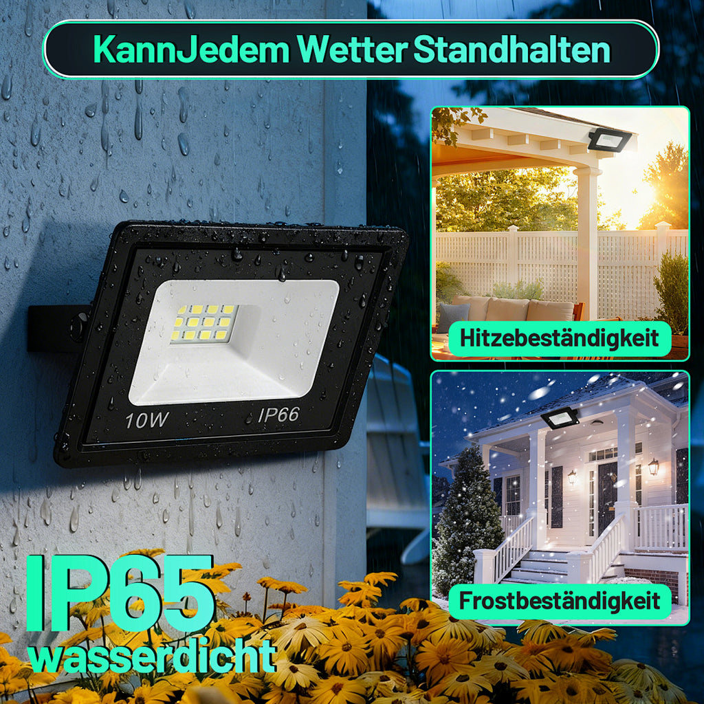 Cecaylie LED Fluter Außenstrahler 10–100W, IP66, 3000K/6000K, LED Flutlicht