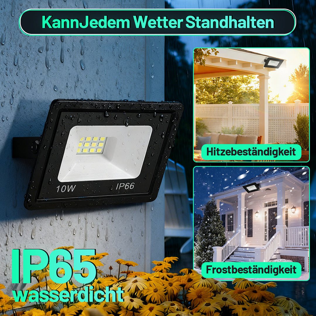 Cecaylie LED Fluter Außenstrahler 10–100W, IP66, 3000K/6000K, LED Flutlicht