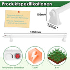 Gewächshausheizung 55W–240W mit digitalem Thermostat für Frostschutz