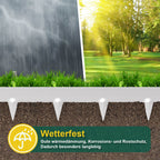 Rasenkante aus Metall mit Erdspießen 15/18 cm hoch – 5–50 m