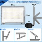 Cecaylie LED Fluter Außen 50–200W, IP65, 6000K Kaltweiß, LED Strahler 1–10 Stück