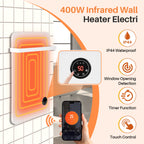 Infrarotheizung mit Thermostat und WiFi Steuerung – Heizpaneel Elektroheizung 400W | 600W für Wandmontage