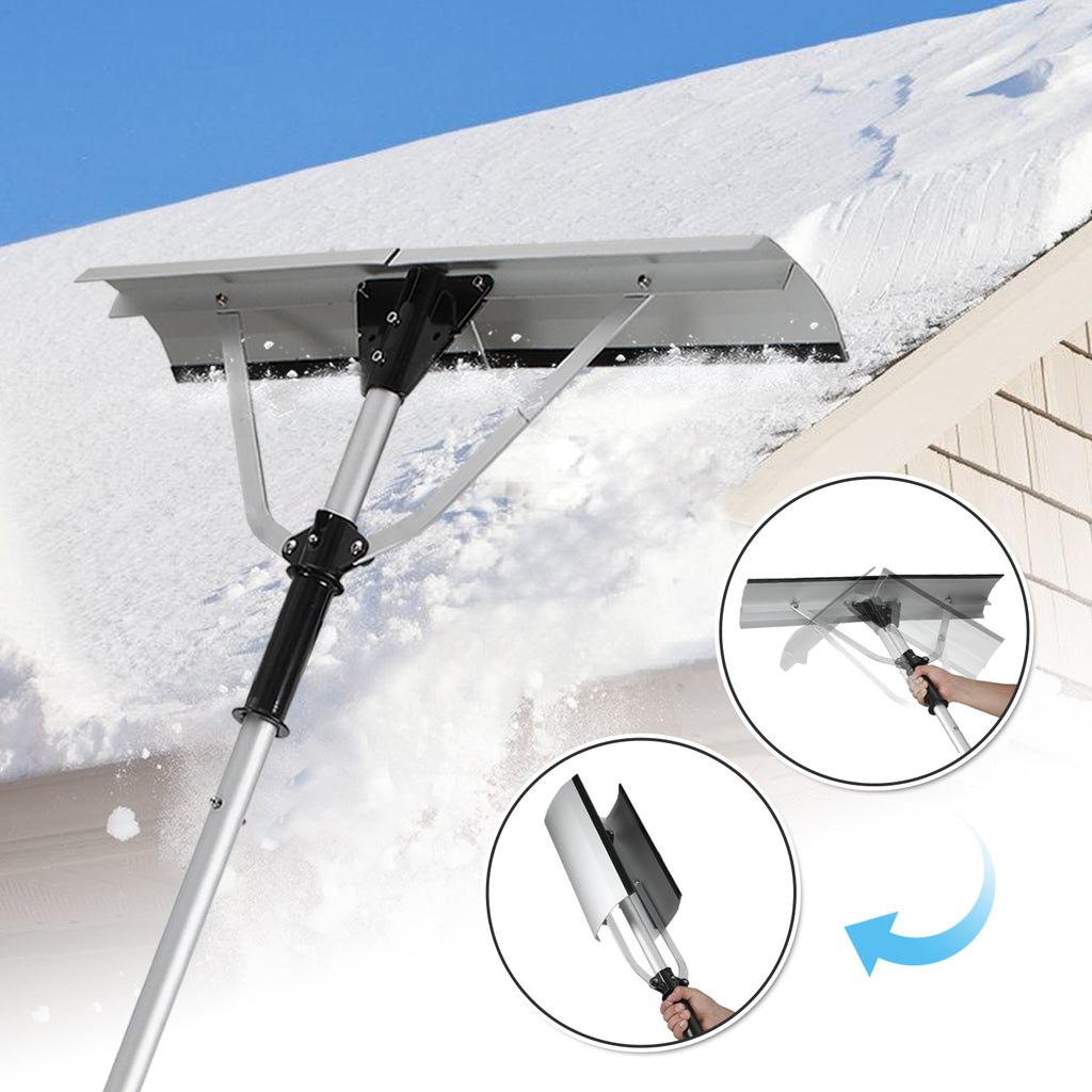 Teleskop-Dachschneeräumer 6,36 m – Schneerechen mit 70,5 cm Alu-Rechenkopf