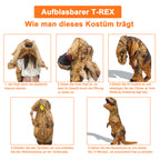 Aufblasbares T-Rex Kostüm für Erwachsene, 160–185 cm