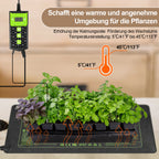 Pflanzen Heizmatte mit Thermostat – Wärmematte 27W/55W für Gewächshaus, Anzucht und Terrarium