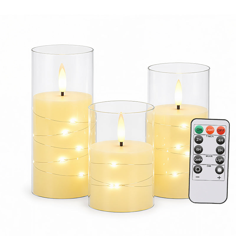Flammenlose LED Kerzen mit Fernbedienung – 3/5er Set, Warmweiß