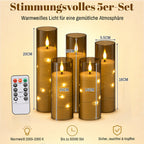 Flammenlose LED Kerzen mit Fernbedienung – 3/5er Set, Warmweiß