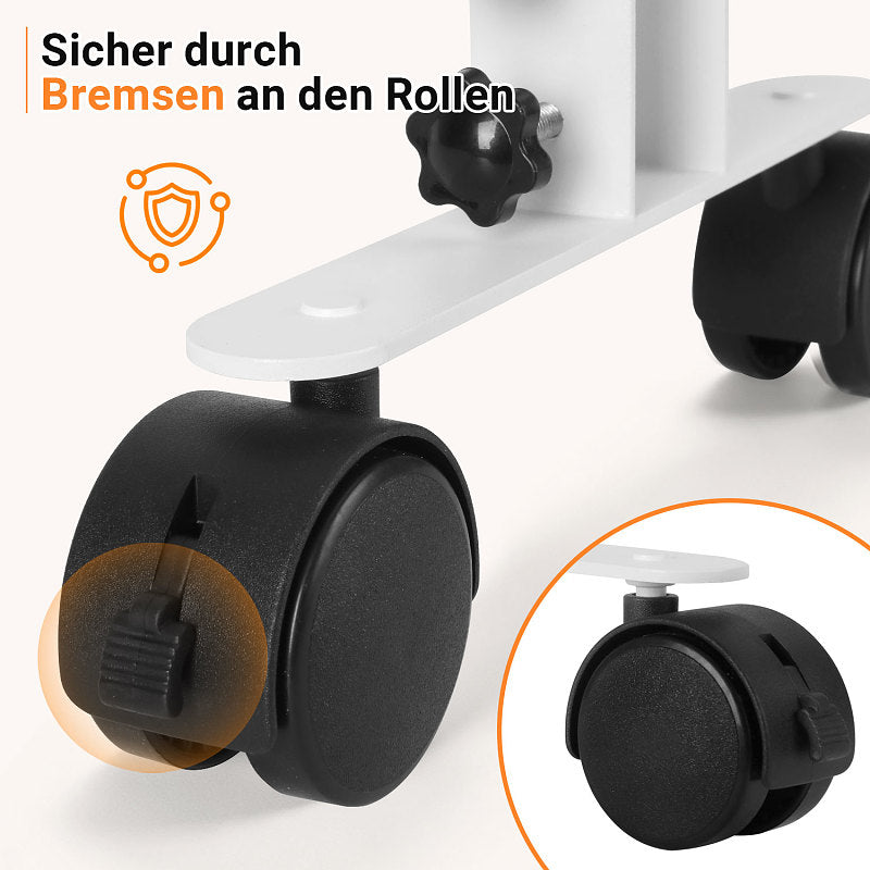Standfüße mit 360° Rollen für Infrarotheizung – 2/4/6/8/10 Stück