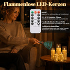 Flammenlose LED Kerzen mit Fernbedienung – 3/5er Set, Warmweiß