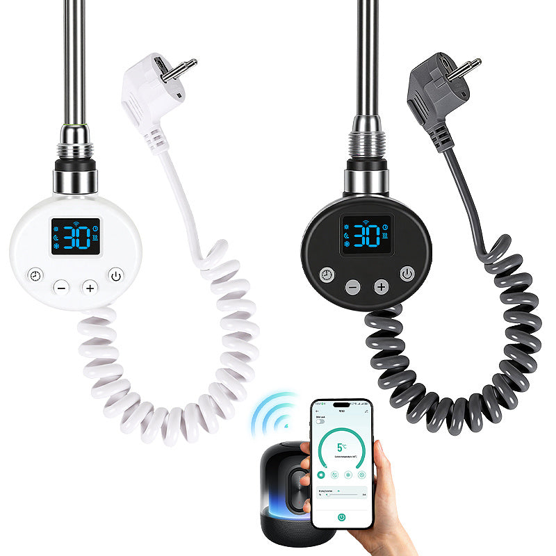 WLAN Heizstab 300–1200 W für Badheizkörper mit Thermostat & App