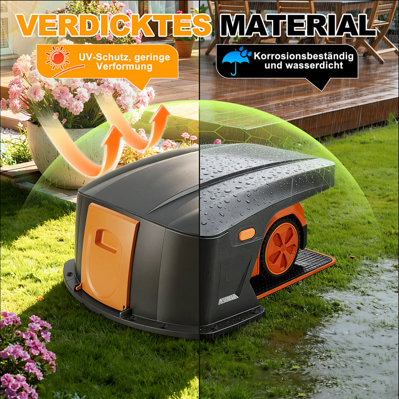 Cecaylie Mähroboter Garage 72×56×36 cm mit klappbarem Dach & UV-Schutz