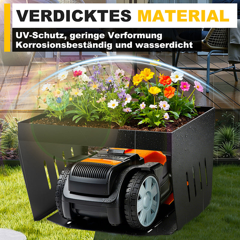 Mähroboter Garage mit Pflanzdach – 70 × 61 × 42 cm aus Stahl