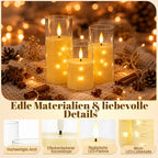 Flammenlose LED Kerzen mit Fernbedienung – 3/5er Set, Warmweiß