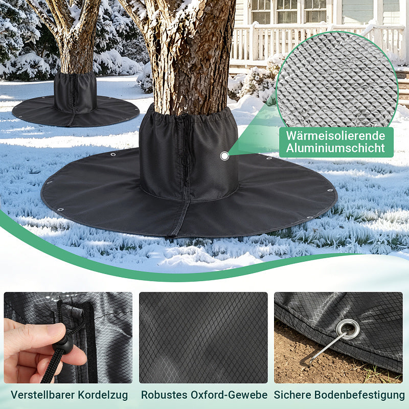 Pflanzen Winterschutz 2er Set – Wurzelschutzmatte oder Pflanzkübel-Schutzhülle