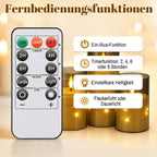 Flammenlose LED Kerzen mit Fernbedienung – 3/5er Set, Warmweiß