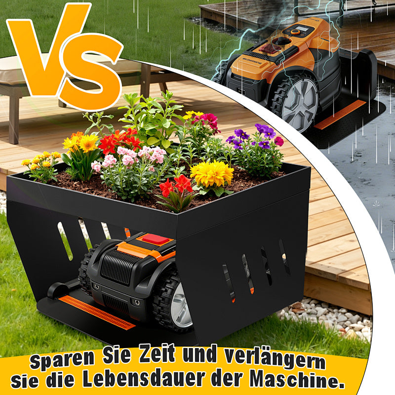 Mähroboter Garage mit Pflanzdach – 70 × 61 × 42 cm aus Stahl