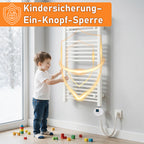 WLAN Heizstab 300–1200 W für Badheizkörper mit Thermostat & App