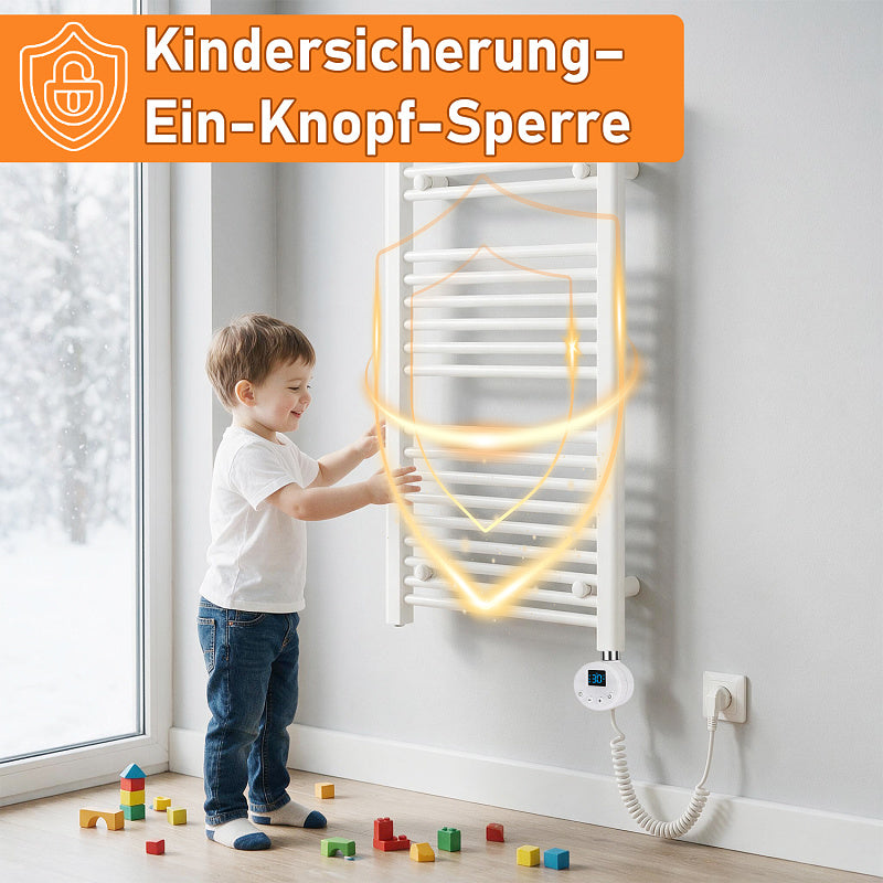 WLAN Heizstab 300–1200 W für Badheizkörper mit Thermostat & App