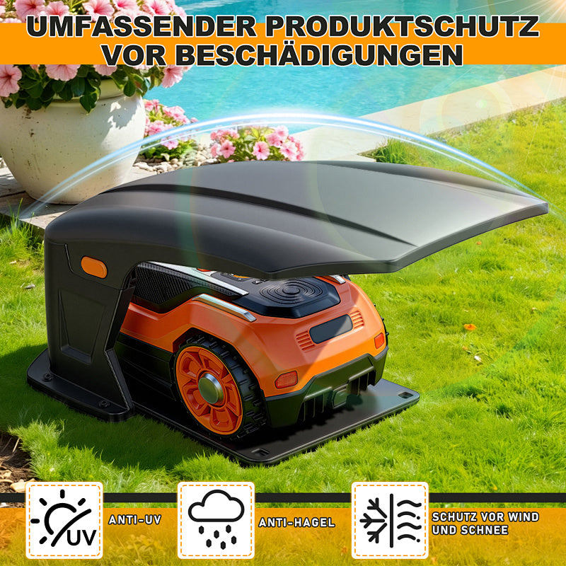 Cecaylie Mähroboter Garage 72×56×36 cm mit klappbarem Dach & UV-Schutz