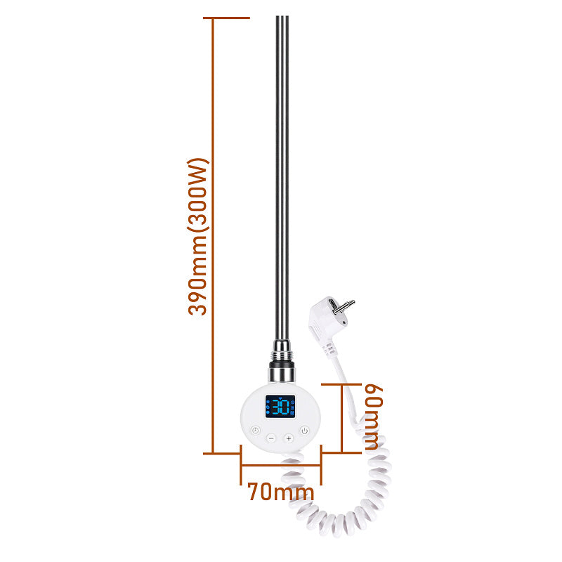 WLAN Heizstab 300–1200 W für Badheizkörper mit Thermostat & App