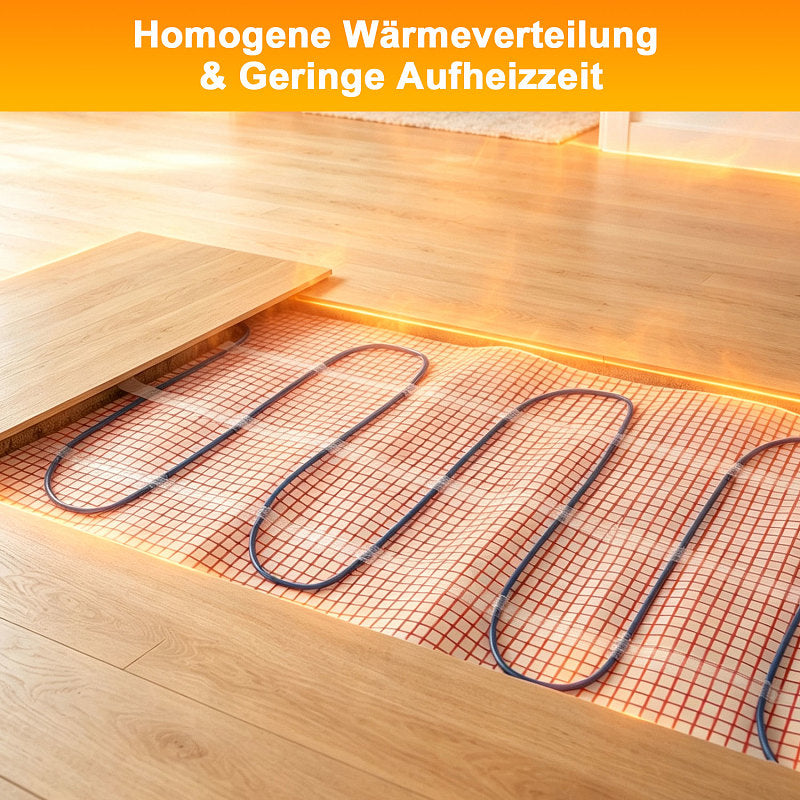 Elektrische Fußbodenheizung Heizmatte – Selbstklebend, verschiedene Größen