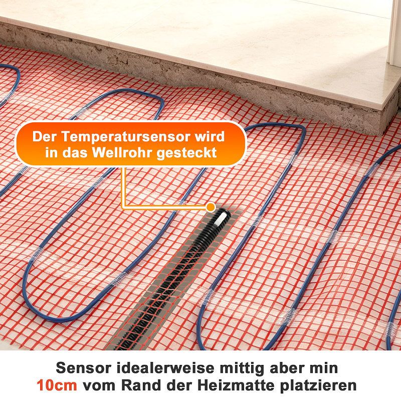 Elektrische Fußbodenheizung Heizmatte – Selbstklebend, verschiedene Größen